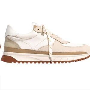 Madewell Kickoff Trainer Sneakers Antique White Multi Size 8.5 Sustainable Leath
